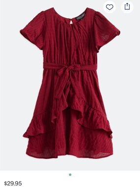 Trixxi toe flutter sleeve Dress with Tie Waist